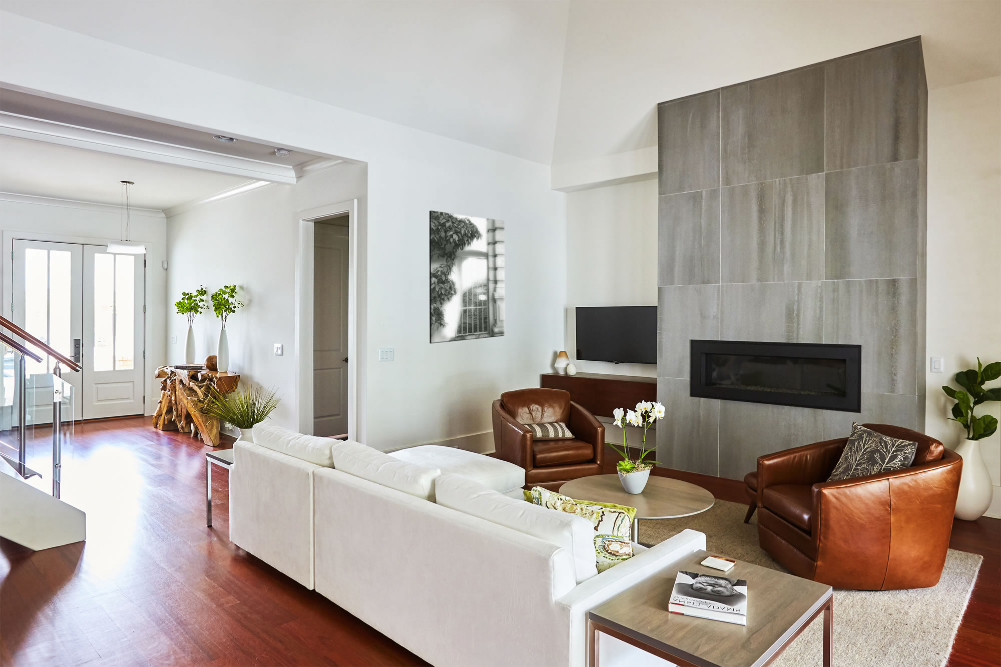 Modern living room in house for sale